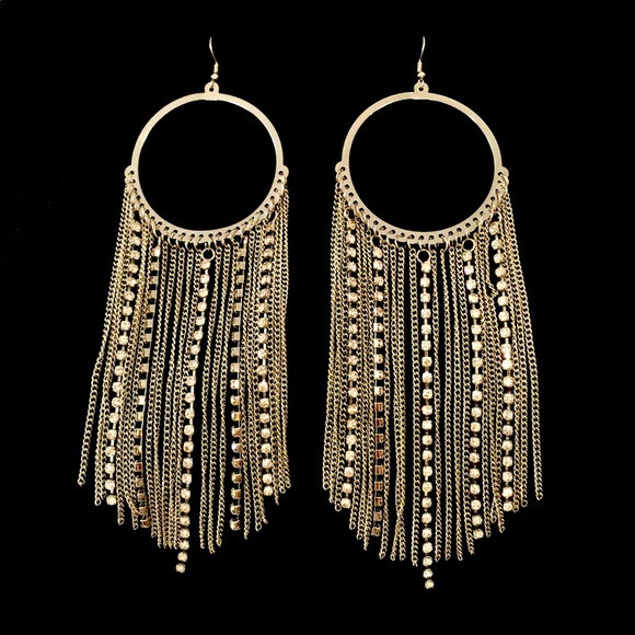 Jewelry - Vintage Stunning Chandelier Pendant Earrings